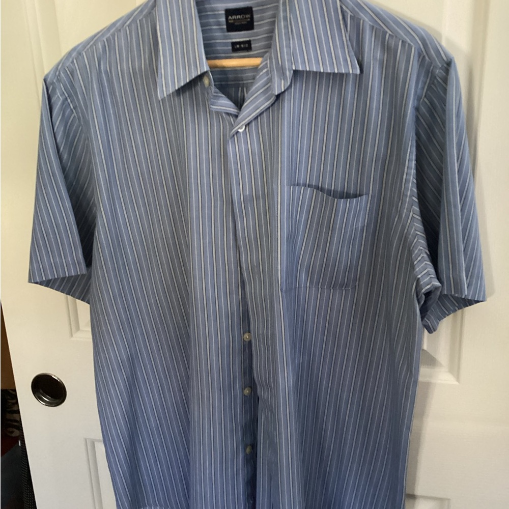 Arrow Blue and White Dress Shirt Classic Style